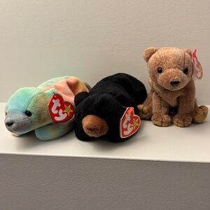 NWT Ty Set of 3 Beanie Baby Bears